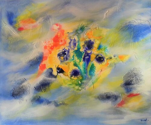 Eclosion by ANVAL, 油畫 for Sale on Singulart