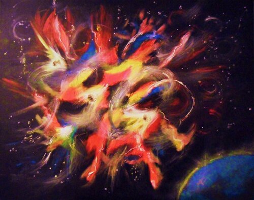 Au coeur du cosmos von ANVAL, Malerei kaufen auf Singulart
