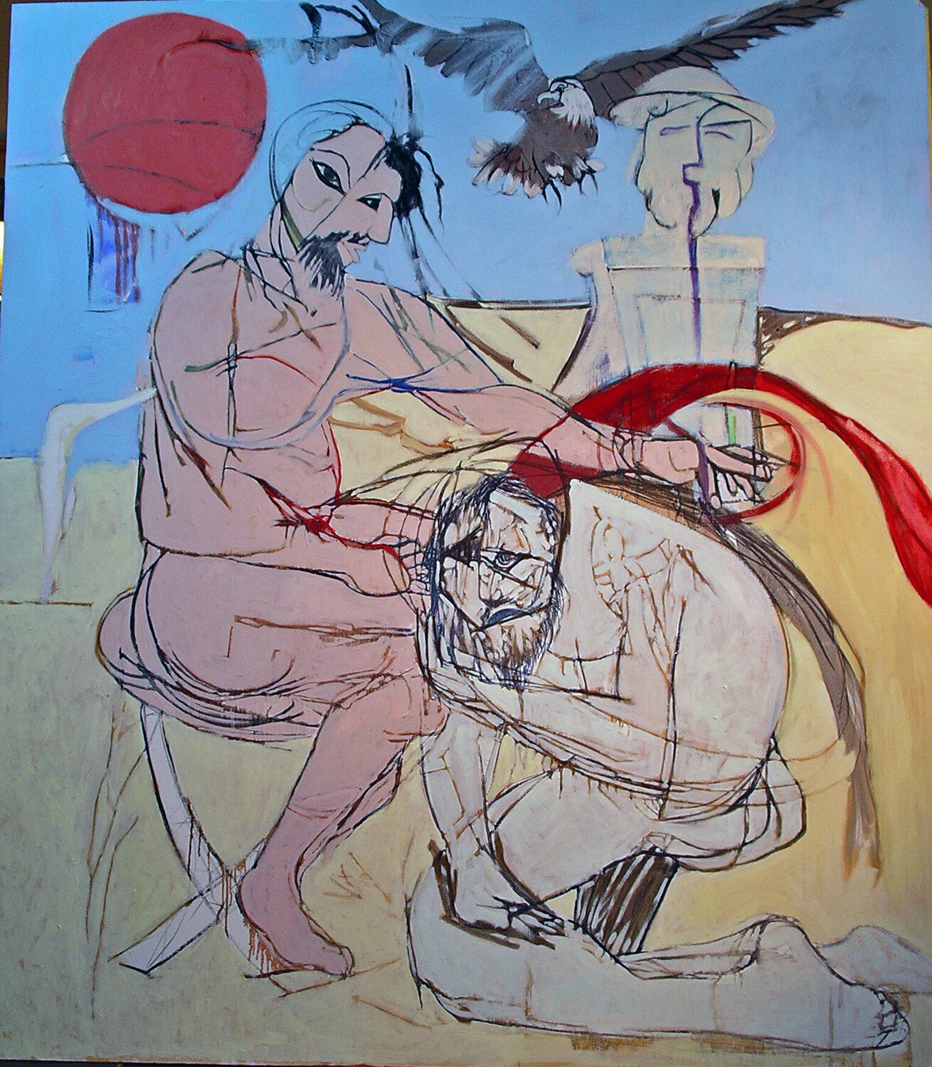 Priam begs Achilles for Hector's body James A Hamilton III Originalgemälde zu verkaufen