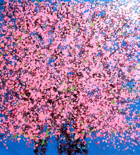 Cherry blossoms bloom by Phuong Hoang, Painting for Sale on Singulart