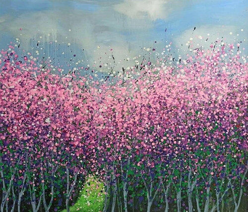 spring peach blossom by Phuong Hoang, Painting for Sale on Singulart