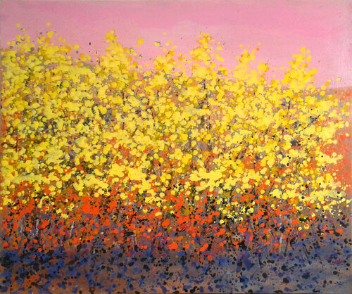 Autumn in Hanoi: Yellow leaves fall on each street by Phuong Hoang, Painting for Sale on Singulart