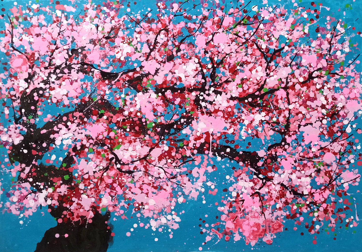 Japanese Cherry Blossom Painting Acrylic 1872384 F365c23273595e3b64a906f38aa0d05c
