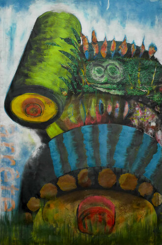 Partie de campagne 8- Arrête! par Véronique Egloff, Peinture en vente sur Singulart