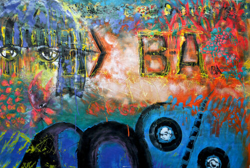 Les agneaux aussi peuvent mordre - ecce puer 6 van Véronique Egloff, Schilderij te koop op Singulart