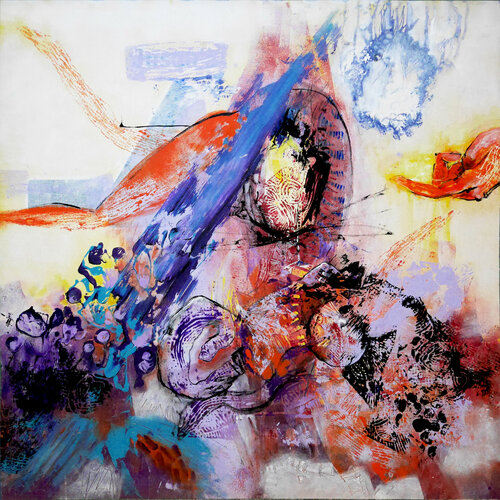 Circonvolution ascendante ! Fragile 3 van Véronique Egloff, Schilderij te koop op Singulart