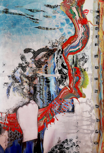 Le difficile mais généreux pari ! - Fragile 6 van Véronique Egloff, Schilderij te koop op Singulart