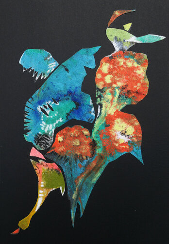 Birdies 6 par Véronique Egloff, Œuvre sur papier en vente sur Singulart