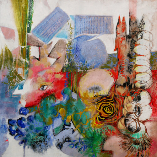Faune 1- l'instinct de propriété by Véronique Egloff, Painting for Sale on Singulart