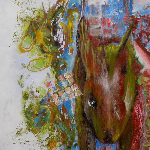 Faune 4- un trouble souvenir van Véronique Egloff, Schilderij te koop op Singulart
