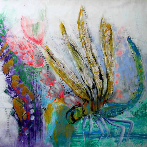 Faune 14- espoirs floués van Véronique Egloff, Schilderij te koop op Singulart