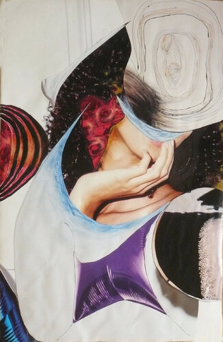 femme dans le doute par Véronique Egloff, Œuvre sur papier en vente sur Singulart