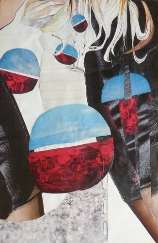 femme en marche par Véronique Egloff, Œuvre sur papier en vente sur Singulart