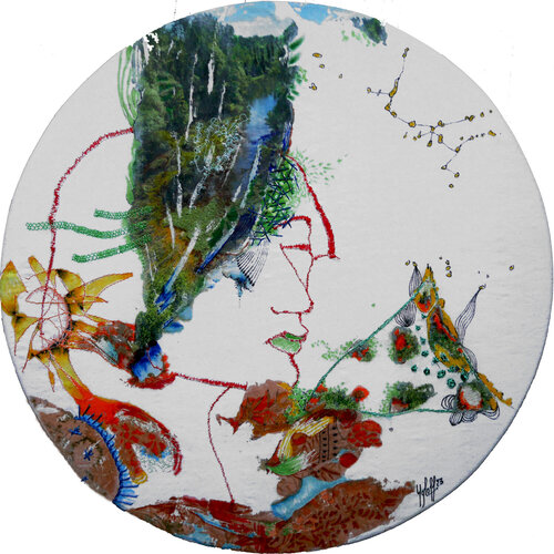 méditation 14 par Véronique Egloff, Oeuvre textile en vente sur Singulart