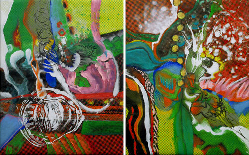 symbiose planétaire 4 par Véronique Egloff, Peinture en vente sur Singulart