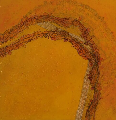 Yellow Curve 1 von Jenny Price, Malerei kaufen auf Singulart