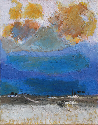 Murgia verso sera par Natale Addamiano, Peinture en vente sur Singulart