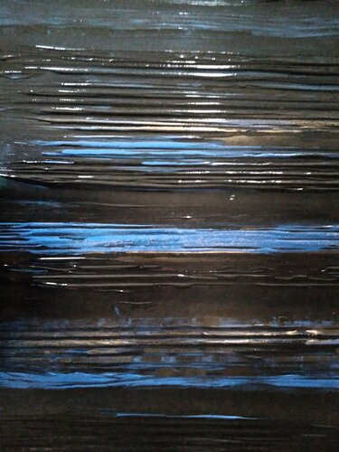 Blue,black and gold di Catherine LE ROUX, Pittura in vendita su Singulart