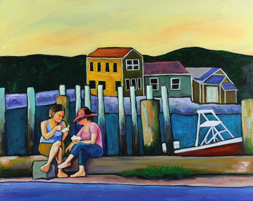 Wellfleet Evening di Kathy Halper, Pittura in vendita su Singulart