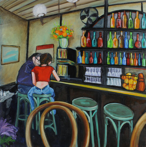 Greenpoint Bar di Kathy Halper, Pittura in vendita su Singulart