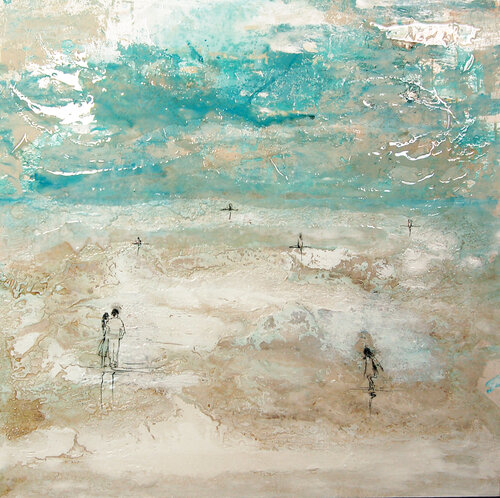 NON SOLO LORO STANNO TRA LE NUVOLE di Giusy Lauriola, Pittura in vendita su Singulart