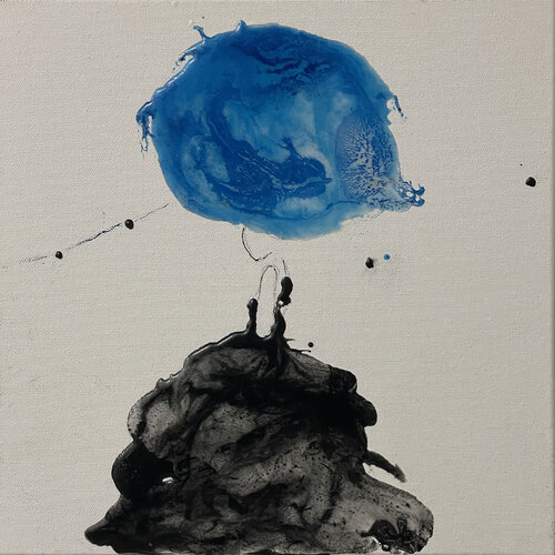 PENSIERO BLU de Giusy Lauriola, Pintura a la venta en Singulart