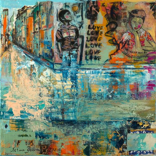 LebensStücke - Take me to paradise beach par Sabina Bockemühl, Peinture en vente sur Singulart