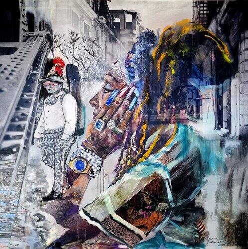 URBAN FACES - Juanita still dreams of the guitar man von Sabina Bockemühl, Malerei kaufen auf Singulart