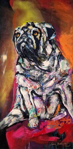 und ihr Hund par Sabina Bockemühl, Peinture en vente sur Singulart