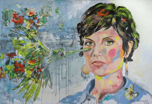 Sarah Nücken  / "Mrs. Greenbird" von Sabina Bockemühl, Malerei kaufen auf Singulart