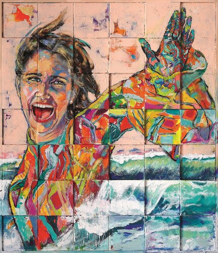 Selbstporträt - "Lebensgefühl" par Sabina Bockemühl, Peinture en vente sur Singulart