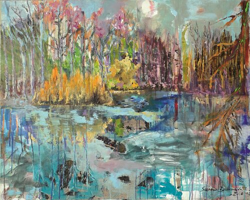 Drei Insel Teich par Sabina Bockemühl, Peinture en vente sur Singulart