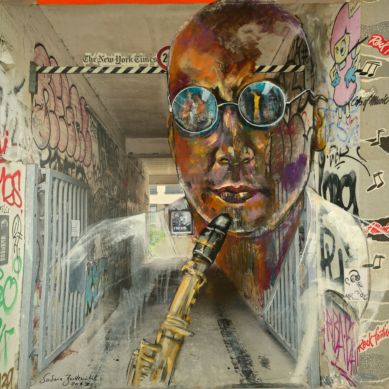 URBAN FACES - Mike New York Sabina Bockemühl Originalgemälde zu verkaufen