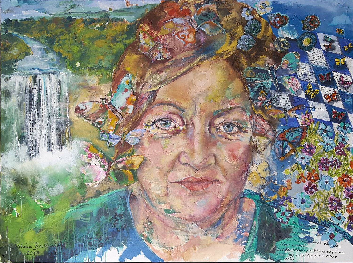 Marianne Sägebrecht Sabina Bockemühl Originalgemälde zu verkaufen