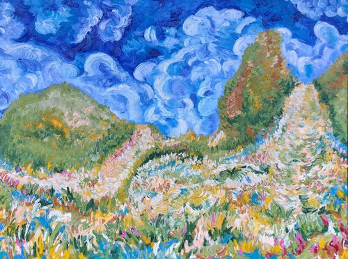 No. 242 Sacred Land (Delhi) di Jon Parlangeli, Pittura in vendita su Singulart