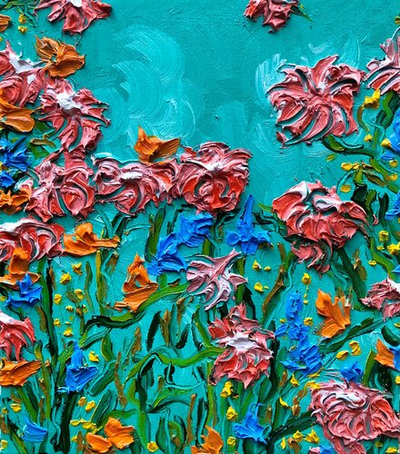 Rainy Day Blooms di Jon Parlangeli, Pittura in vendita su Singulart