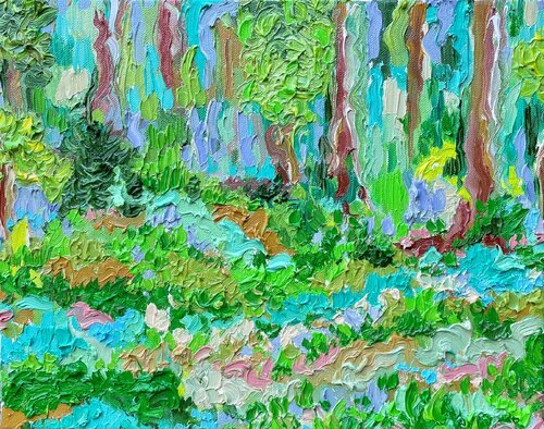 Into the Woods, More of the North Garden Sans Souci van Jon Parlangeli, Schilderij te koop op Singulart