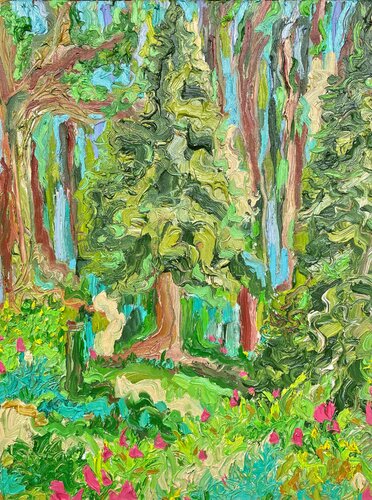 Forest Wine in August van Jon Parlangeli, Schilderij te koop op Singulart