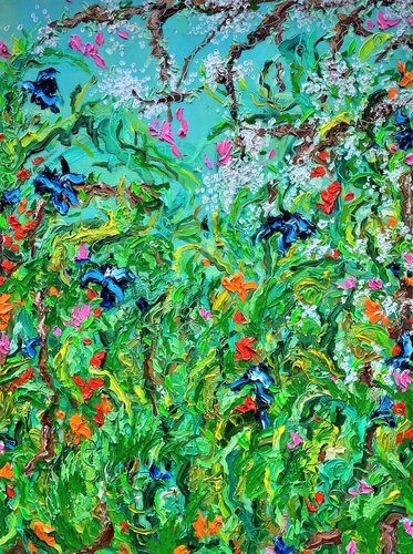 Cherry Blossoms by Jon Parlangeli, Painting for Sale on Singulart