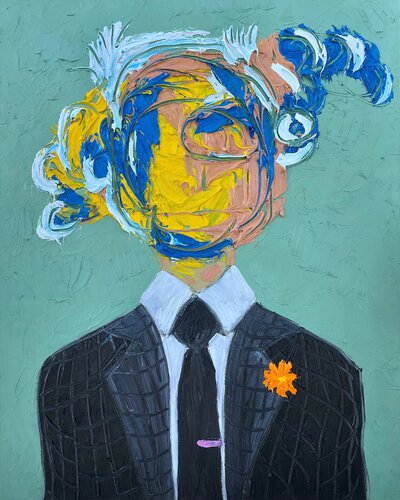 The Director van Jon Parlangeli, Schilderij te koop op Singulart