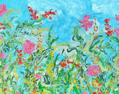 Garden Study Summer Sans Souci van Jon Parlangeli, Schilderij te koop op Singulart