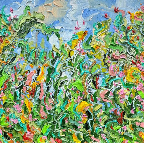 Wild and Warm in the Grasses van Jon Parlangeli, Schilderij te koop op Singulart