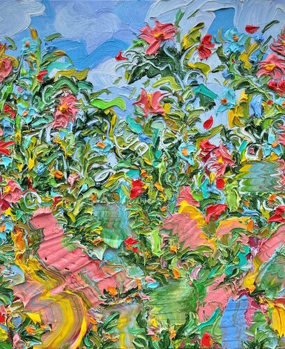 Sunny Blooms van Jon Parlangeli, Schilderij te koop op Singulart