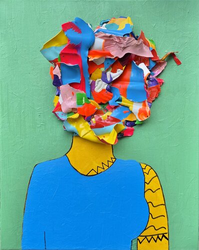 The Blue Lady van Jon Parlangeli, Schilderij te koop op Singulart