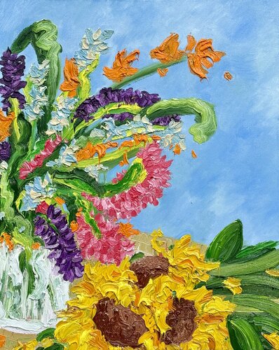 Sunday Flowers on a Saturday de Jon Parlangeli, Pintura a la venta en Singulart