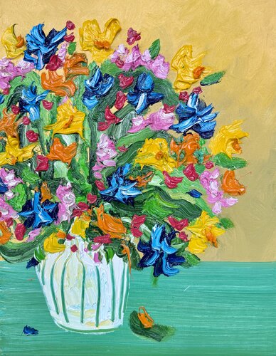Wednesday Flowers by Jon Parlangeli, Painting for Sale on Singulart