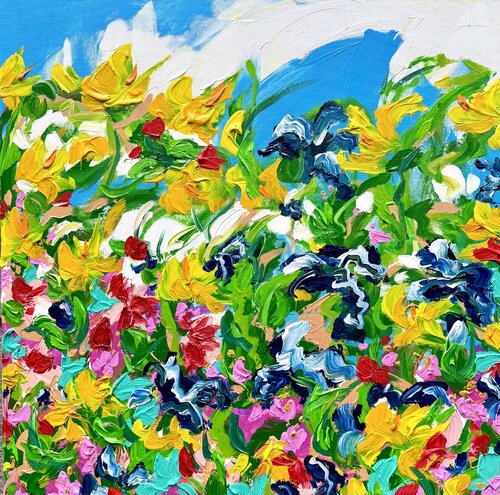 Warhol's Garden North Side by Jon Parlangeli, Painting for Sale on Singulart