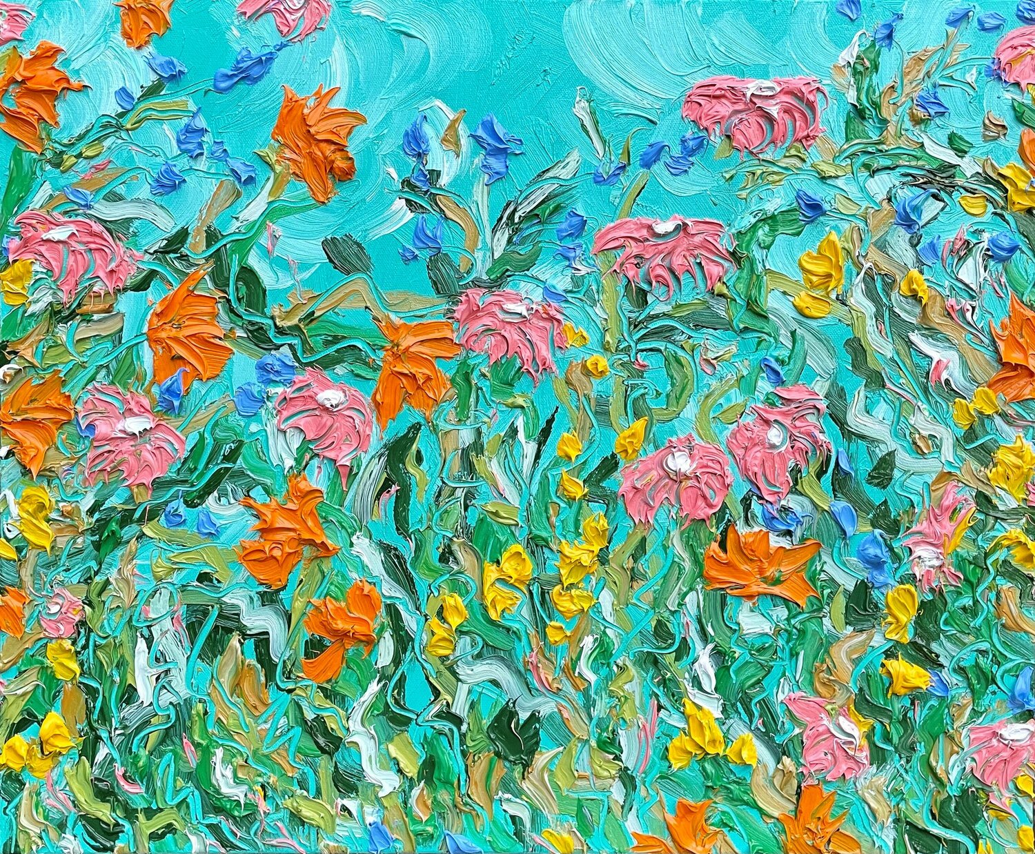 Rainy Day on the 9th Hole (Wildside Deux) Jon Parlangeli Originalgemälde zu verkaufen