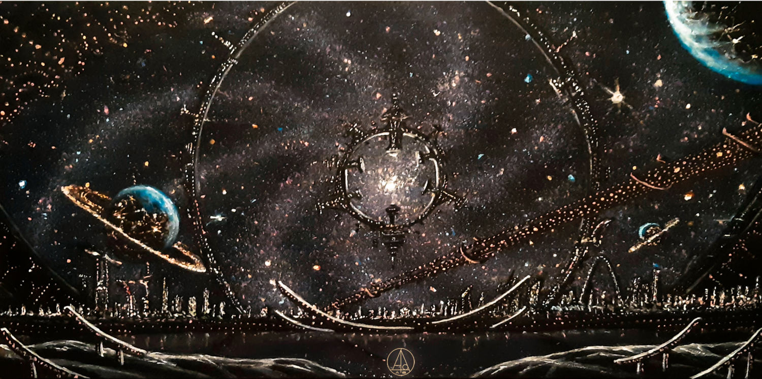 Kardashev Type III Civilization von Antonio Bagia (2021): Malerei Acryl auf  Leinwand - SINGULART
