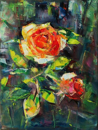 Rose garden II van Marta Lipowska, Schilderij te koop op Singulart